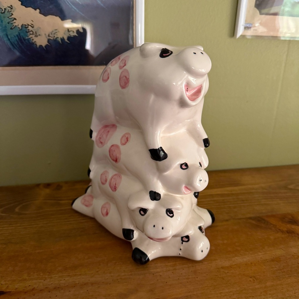 Vintage Henriksen Imports stacked piggy bank